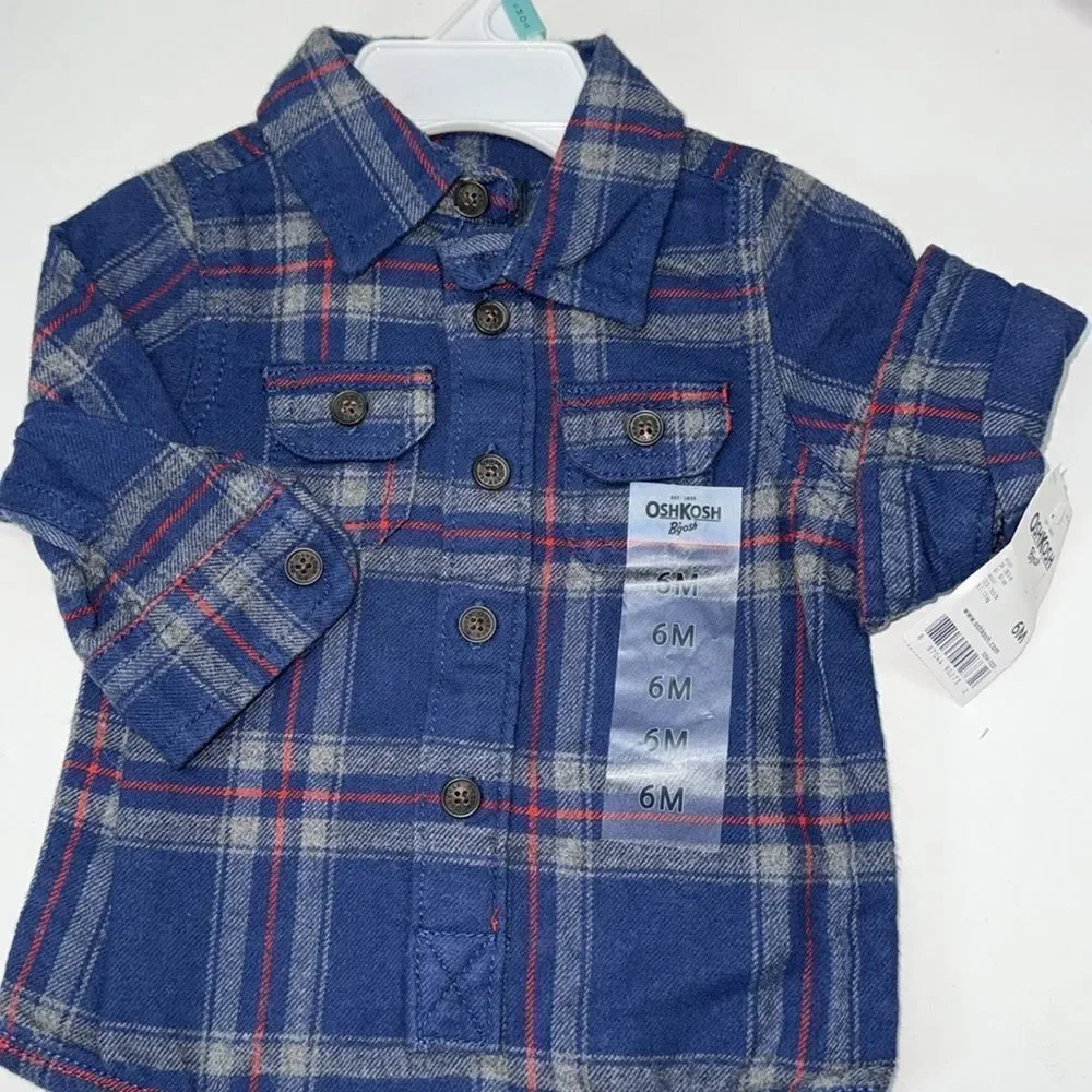 🔥Oshkosh one piece romper baby boys Sz 6 months New